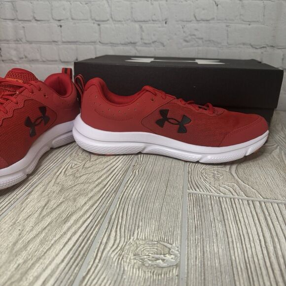 Under Armour Charged Assert 10 Running Shoes Men’s 10.5 Red New - Picture 2 of 8